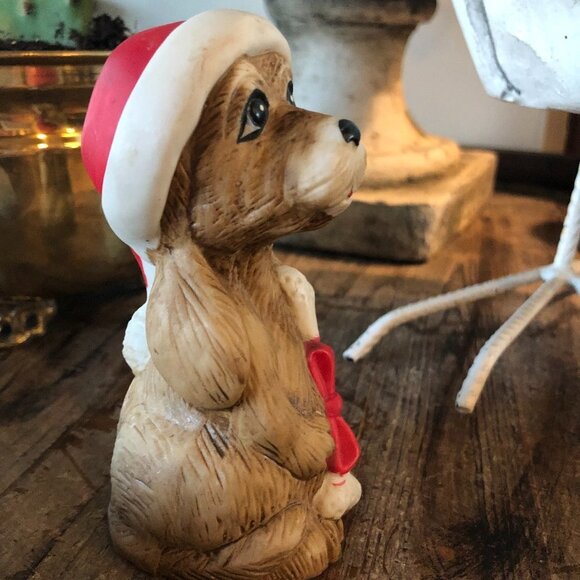 VINTAGE PORCELAIN JASCO DOG WITH BONE BELL MADE IN TAIWAN - Picture 3 of 6